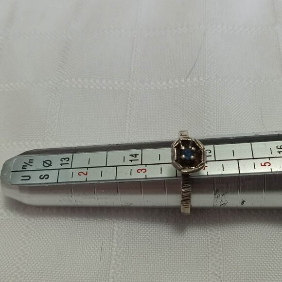 Kid's vintage silver birth ring size 3.75 MARCH - Picture 4 of 5